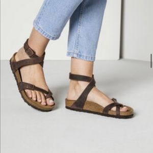 Brown Birkenstock sandals
